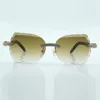 Новый продукт, двухрядные солнцезащитные очки с бриллиантовой огранкой, 8300817, натуральный черный текстурированный рог буйвола, размер ноги 60-18-140 мм
