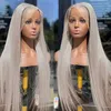 Synthetic Wigs Cosplay Wigs New Blonde Lace Front Wigs Synthetic Silver Straight Light Ash Blonde Lace Front Wigs For Black Women Transparent Cosplay Wigs 240327