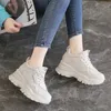 Rimocy Hidden Heels Sneakers for Women Breathable Mesh Platform Sports Shoes Woman Mix Color Height Increasing Casual Shoes 240228