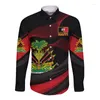 Homens Casuais Camisas 3D Impresso Haiti Bandeira Brasão Homens Primavera Outono Mulheres Manga Longa Tops Kid Botão Camisa Roupas Lindo