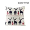 Almohada Feliz Navidad Cubierta decorativa 18x18 en decoraciones de almohada de tiro de lino para sofá de cama