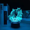 Night Lights Sailing Boat Remote Control LED USB 3D Light 7 Colors Changing Illusion Table Lamp Baby Sleeping Sensor