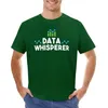 Polos masculinos data Whisperer cientista ciência presente engraçado analista camiseta fãs de esportes negros tops camisas de suor homens