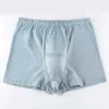 アンダーパンツ5pcs/lot large size mens panties high rise loose men下着ボクサーショーツ100コットンメンズボクサーマンパックアンダーパンツ24319