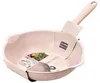 Verdikte Bodem Steen Koekenpan Multifunctionele Anti-aanbak Pannen Diepe Nougat Pot Grote Mond Wok Pan 28cm9073504