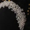 Diademi da sposa vintage argento cristallo pieno grande fascia per capelli da sposa shinny strass cerchietto per capelli copricapo da sposa pezzo di capelli fascia da sposa Y240319