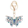 Porte-clés mignon animal coloré papillon porte-clés sac pendentif voiture anneau cadeaux