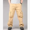 Pantaloni da uomo Cargo Fashion Casual Multi tasche Capispalla tattico militare Pantaloni dritti Pantaloni lunghi di grandi dimensioni