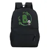 Zaino Panda Serie Alfabeto Borsa da scuola Studenti Ragazzi Ragazze Cartoni animati Bookbag 26 Lettere Zaino Moda Adolescente