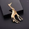 Broscher liten giraff krage stift smycken halsduk klipp corsage accessoar lapel