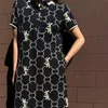 Vestido de mujer de diseñador, novedad de verano, vestido empalmado estampado, vestido informal de moda para mujer