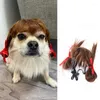 犬のアパレルペットウィッグ爆発性ヘッドqiバングキャットハロウィーンクリスマスロールプレイングヘアアクセサリー