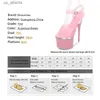Модельные туфли, женские сандалии, стальные туфли для танцев, стриптиз, прогулочная модель, прозрачные свадебные туфли на высоком каблуке 18 см, H240325