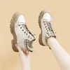 Dress Shoes High-top Sneakers Velvet Trekking Footwear Winter Women's Thick-soled Platform Sports Leisure Skateboard Walking