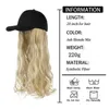 Synthetic Wigs Synthetic Wigs Synthetic Fluffy Wavy Wigs with Hat Baseball Cap Seamless Connection Hair for Women Adjustable Hat Wig 240328 240327