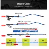 Sticks 5Section Outdoor Fold Trekking Poles Camping Portable Walking Hiking Stick For Nordic Elderly Telescopic Club Easy Put Into Bag