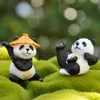 Anime Manga Relaksujce ycie maa Panda GK Fitness zwierzce pandy w kapeluszu Model gara zestawy zabawki z PVC dla chopcw dekoracja stou 240319