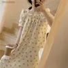 Vêtements de nuit pour femmes Pyjamas Robe mi-longue en vrac Version coréenne mignonne vêtements de nuit et Robe de bain femmes peignoir vêtements de maison Onesie nouveau vêtement de nuit WomanC24319