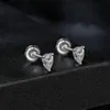 Stud Bamoer U Oval Moissanite Brincos Pear Cut Lab Diamond Ear Studs para Mulheres Noivado Jóias Presente 925 Prata Esterlina 0.5CTC24319