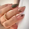 False Nails Wearable Manicure Almond Fake Fashion Full Cover Pointed Head Press On Nail Women