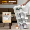 Storage Holders Racks Hot selling foldable plastic shoe box thick transparent stackable shoe box super combination shoe rack household shoe rack Y240319