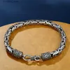 Charm Bracelets Real 925 Sterling Silver Women Men 4/5/6/7mm Vintage Byzantine Link S -clasp s 18cm to 22cm Length L240319