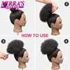 Synthetic Wigs Ponytails Large Afro Synthetic Puff Drawstring Ponytail 10 Inch Short Kinky Curly Hair Ponytail Hair with 2 Clips 240328 240327
