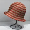 Cappelli a tesa larga Cappello da sole Floppy Paglia Pieghevole Protezione UV Secchio Spiaggia estiva per ragazze e donne