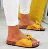 Chic Large Bow Slippers For Women Summer Sandal Thick Sole Flip Flop Sandals Beach Shoes Sandles Heels Fenty Slides 240228