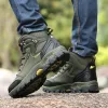 Shoes Waterproof Snow Boots Man Winter Leather Sneakers Snow Boots Outdoor Male Hiking Boots Work Shoes High Top Nonslip Ankle Boots