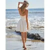 Abiti da sposa corti con scollo a cuore da spiaggia per le donne 2024 A-Line Abiti da sposa pieghettati senza spalline in raso bianco senza spalline Vestido De Novia YD