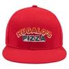 Baseballmössa för män Kvinnor Baseball Cap Hugalos Pizza Red Hat justerbar snapback broderade mössor