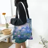 Borse per la spesa Claude Monet - Borsa in tela con ninfee Borsa da viaggio casual pieghevole a spalla da donna