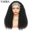 Syntetiska peruker brasilianska kinky lockigt pannband peruk mänskligt hår 8-30 tum lyslöst kinky lockigt mänskligt hår peruker för kvinnor lätt att gå 180% yarra 240329