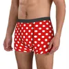 Caleçons hommes rouge à pois sous-vêtements mignon chaud Boxer slips culotte Homme respirant caleçon S-XXL 24319