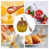 Förvaringsflaskor honung burk behållare klar akryl dispenser sirap flaskhållare kök bärbar kruka för hem