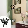 装飾的なプレート木製蝶蓮lotus mothクリスタルストーンウォールシェルフ収納ラックギフト用ホームデコレーションのためのディスプレイ
