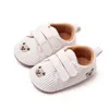 Toddler shoes 2024 Spring embroidered Bear double Velcro stripe soft soled shoes