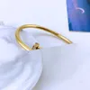 Original 1to1 Cartres Bracelet Wind Classic 18k gold Rose Gold Non fading Nail Style with Net Red Light Luxury Fashion for Women