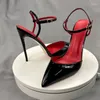 حذاء فستان أزياء الحفلات نساء Slingbacks الخنائية عالية الكعب 12 سم على السيدات زفاف الزفاف في الكاحل سترايتي حجم 33-45