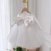 Mädchen Kleider Baby Mädchen 2024 Für Kinder Großen Bogen Prinzessin Tutu Kleid Geburtstag Party Tragen