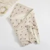 4 couches mousseline bébé couette Swaddle couverture né literie sac de couchage pour né enveloppement doux serviette de bain bébés accessoires 240304