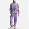 New Mens Elastic Waist Two-tone Paneled Sweat Pants Cinched Cuffs Fleece Track Trousers Fall Winter Casual