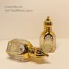 Storage Bottles Sample Test Container With Roller Dropper Sticker Glass Perfume Metal Transparent Essential Oil