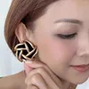 Boucles d'oreilles à tige rétro légères, luxe, rond, tourbillon, fleur, mode pour femmes