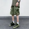 High Street Cargo Shorts for Men Summer Fashion Y2K Retro Pockets Short Pnats Baggy Casual Hip Hop Bermuda Masculina 240311