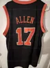 Aangepaste Josh Allen basketbalshirt heren gestikt wit zwart oranje elk naamnummer truien