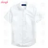 Shengh01 Short Sleeve Shirts Mens Designer Business Dress Fashion Casual Shirt Men Slim Fit Stripe Womens Small Horse Man T Solid Color