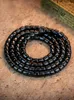 Ensemble collier et boucles d'oreilles en corne de Yak tibétaine naturelle, 108 perles de bouddha, seau de taureau noir, Bracelet de fidélité pour femmes