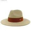 Chapeaux à large bord Chapeaux de seau Blanc Str Hat Nouveau chapeau de plage Macaron été polyvalent plat haut Str Hat Beach Travel Essential Sun Hat 2023 Y240319